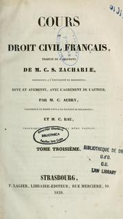 Cover of: Cours de droit civil français
