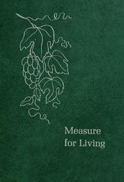 Cover of: Measure for living: devotions and poems of affirmation