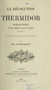 Cover of: La révolution de thermidor by Charles d' Héricault