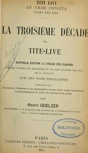 Cover of: La Troisième décade de Tite-Live