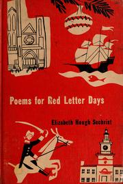 Cover of: Poems for red letter days by Elizabeth (Hough) Sechrist