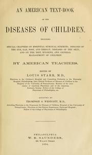 Cover of: An American text-book of the diseases of children