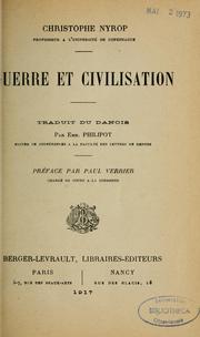Cover of: Guerre et civilisation