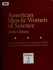 Cover of: American men & women of science: a biographical directory of today's leaders in physical, biological, and related sciences