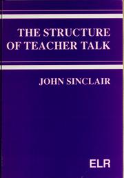 The structure of teacher talk by John Sinclair