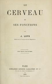 Cover of: Le cerveau et ses fonctions