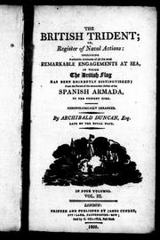 Cover of: The British trident, or, Register of naval actions by Archibald Duncan