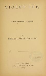 Cover of: Violet Lee, and other poems.