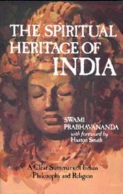 Cover of: The Spiritual Heritage of India by Swami Prabhavananda