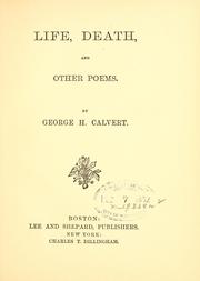 Cover of: Life, death, and other poems