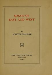 Cover of: Songs of East and West