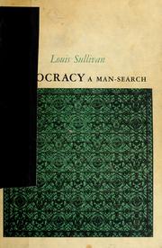 Cover of: Democracy: a man-search.