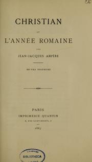 Cover of: Christian, ou, L'année romaine