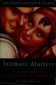 Cover of: Intimate matters by John D'Emilio