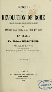Histoire de la révolution de Rome by Balleydier, Alphonse