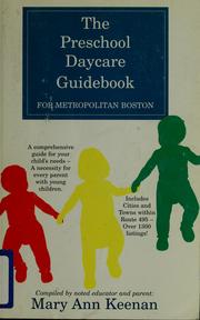 Cover of: Preschool Daycare Guidebook For Metropolitan Boston