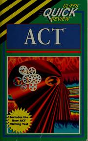Cover of: ACT: American college testing
