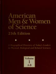 Cover of: American men & woman of science: a biographical directory of today's leaders in physical, biological, and related sciences