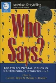 Cover of: Who Says? (American Storytelling) by Carol Birch