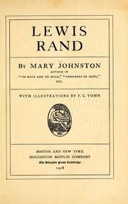 Cover of: Lewis Rand | Johnston, Mary