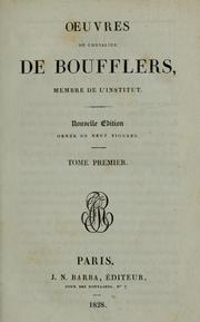 Cover of: Oeuvres du chevalier de Boufflers -- by Boufflers chevalier de