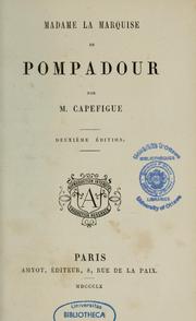 Cover of: Madame la marquise de Pompadour