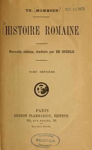 Cover of: Histoire romaine