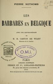 Cover of: Les barbares en Belgique \