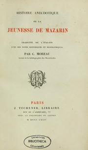 Cover of: Histoire anecdotique de la jeunesse de Mazarin