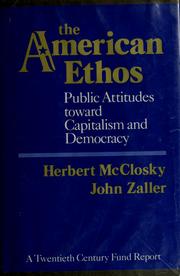Cover of: The American ethos by Herbert McClosky