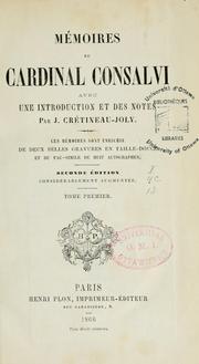 Cover of: Mémoires du cardinal Consalvi