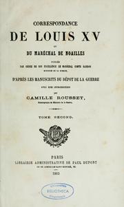 Cover of: Correspondance de Louis XV et du maréchal de Noailles