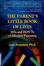 Cover of: The parent's little book of lists: dos and don'ts of effective parenting