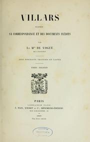 Cover of: Villars d'après sa correspondance et des documents inédits