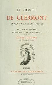 Cover of: Le comte de Clermont