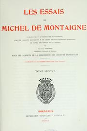 Cover of: Les Essais de Michel de Montaigne