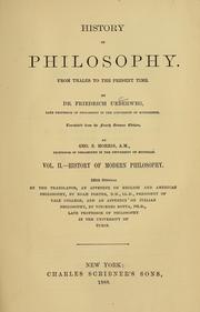 Cover of: History of philosophy by Ueberweg, Friedrich