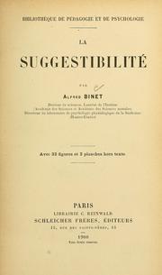 Cover of: La suggestibilité