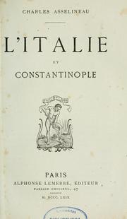 Cover of: L'Italie et Constantinople
