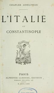 Cover of: L'Italie et Constantinople by Charles Asselineau