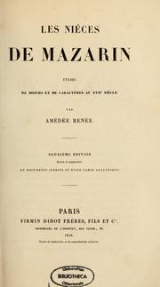 Cover of: Les nièces de Mazarin by Amédée Renée, Amédée Renée