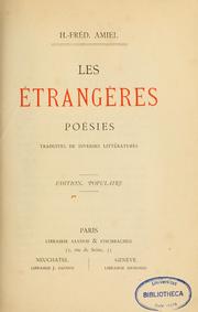 Cover of: Les étrangères: Poésies, traduites de diverses liteèratures