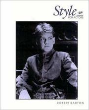 Cover of: Style for actors