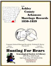 Cover of: Ashley Co AR Marriages 1850-1859: Computer Indexed Arkansas Marriage Records by Nicholas Russell Murray