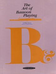 Cover of: Art of Bassoon Playing (Art of)