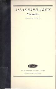 Cover of: Shakespeare's Sonnetten by [inl.,] vert. [en toelichting]: Jan Jonk