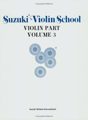 Cover of: Suzuki Violin School Volume 3 (Suzuki Violin School, Violin Part) | Sinichi Suzuki