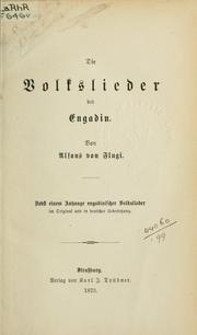 Cover of: Die Volkslieder des Engadin