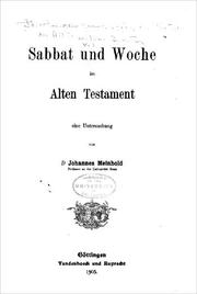 Sabbat und Woche im Alten Testament by Johannes Meinhold