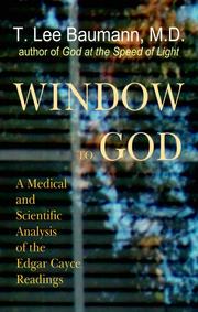 Cover of: Window to God: A Medical and Scientific Analysis of the Edgar Cayce Readings